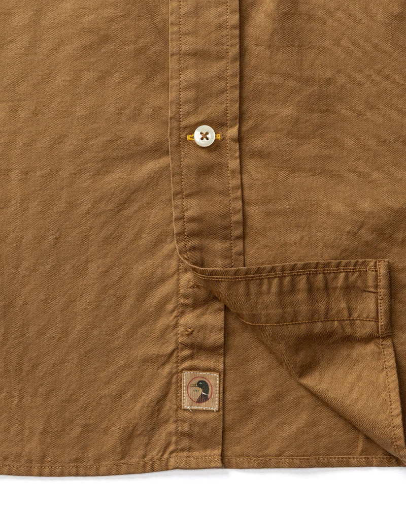 Cotton Oxford Sport Shirt - Beck Solid - Bronze Brown
