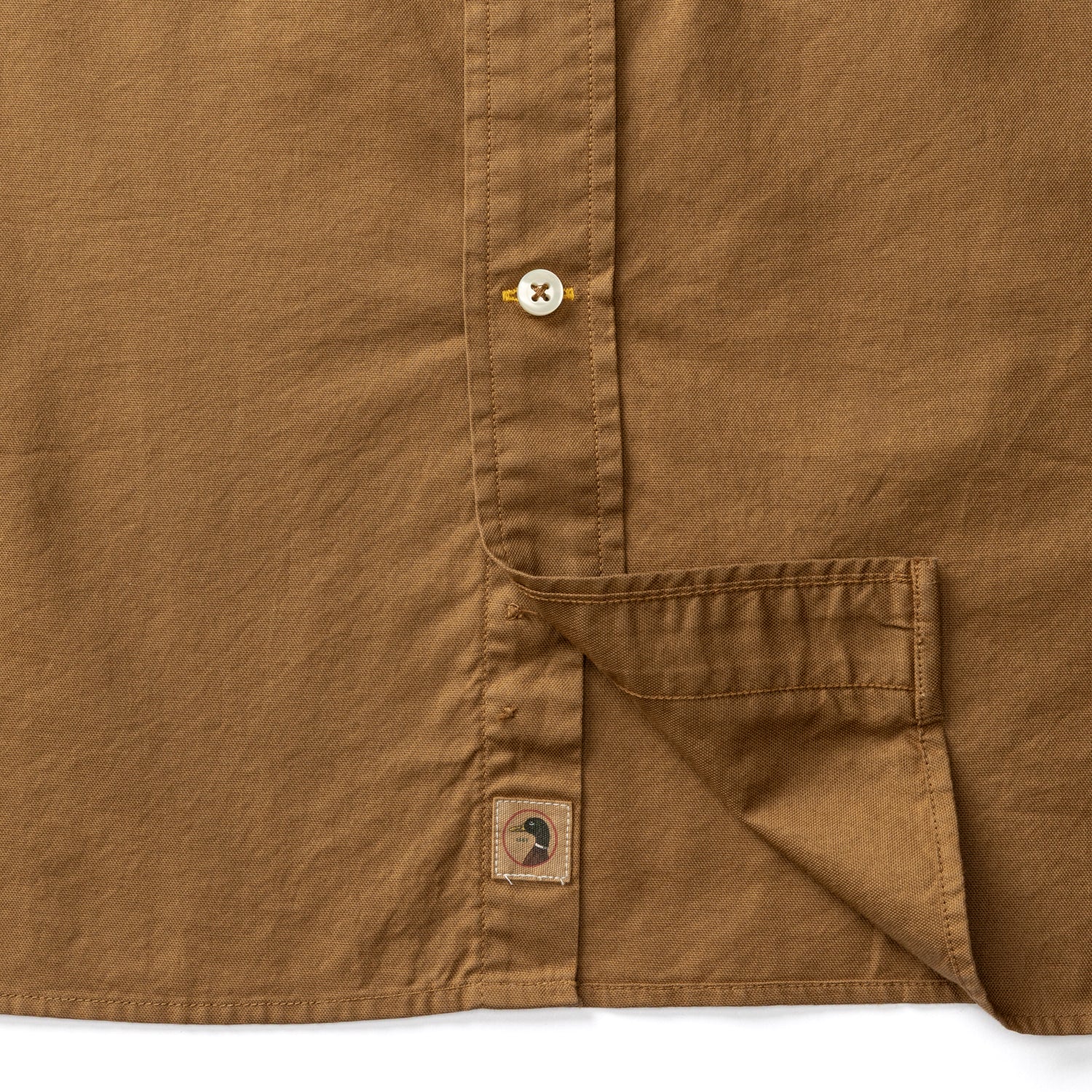 Cotton Oxford Sport Shirt - Beck Solid - Bronze Brown