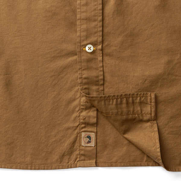 Cotton Oxford Sport Shirt - Beck Solid - Bronze Brown
