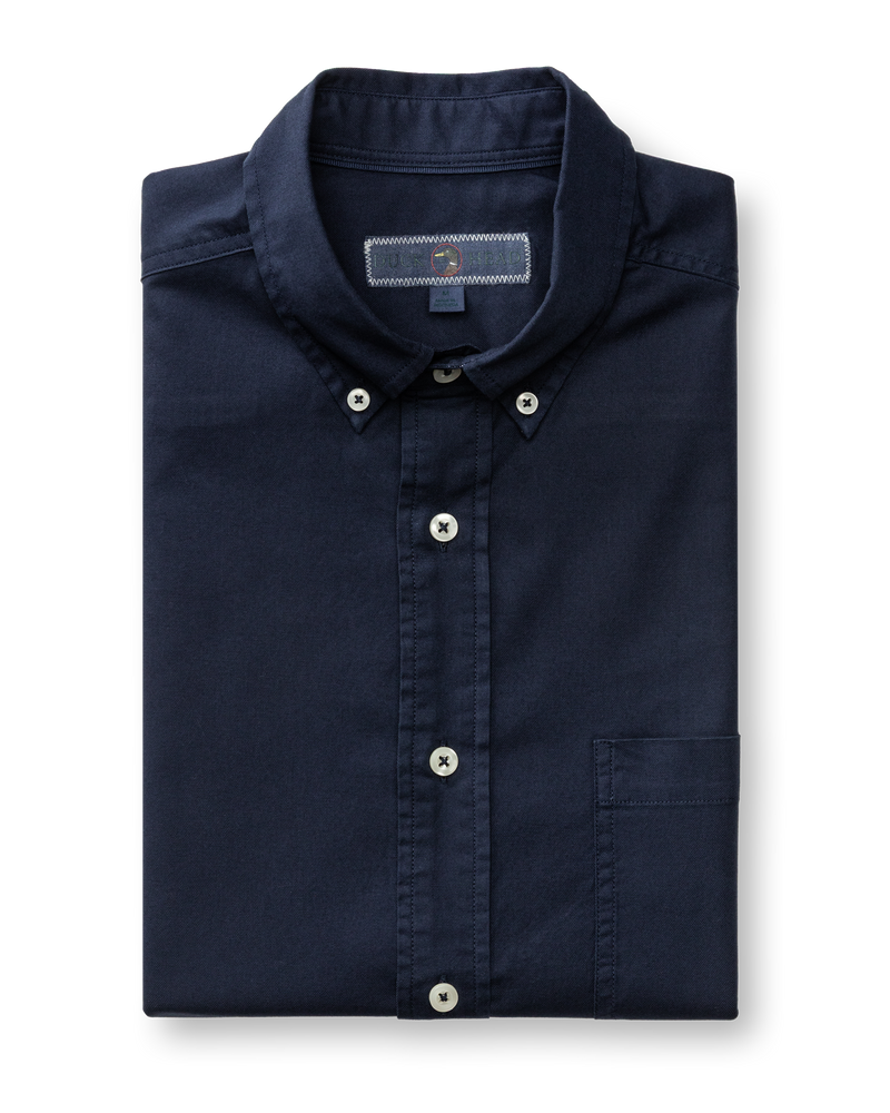 Cotton Oxford Sport Shirt - Beck Solid - Deep Navy