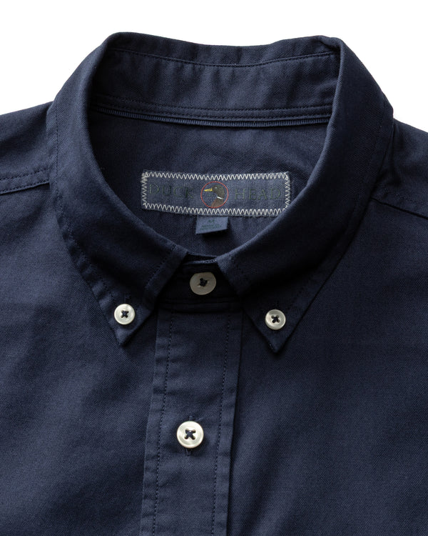 Cotton Oxford Sport Shirt - Beck Solid - Deep Navy