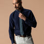 Cotton Oxford Sport Shirt - Beck Solid - Deep Navy