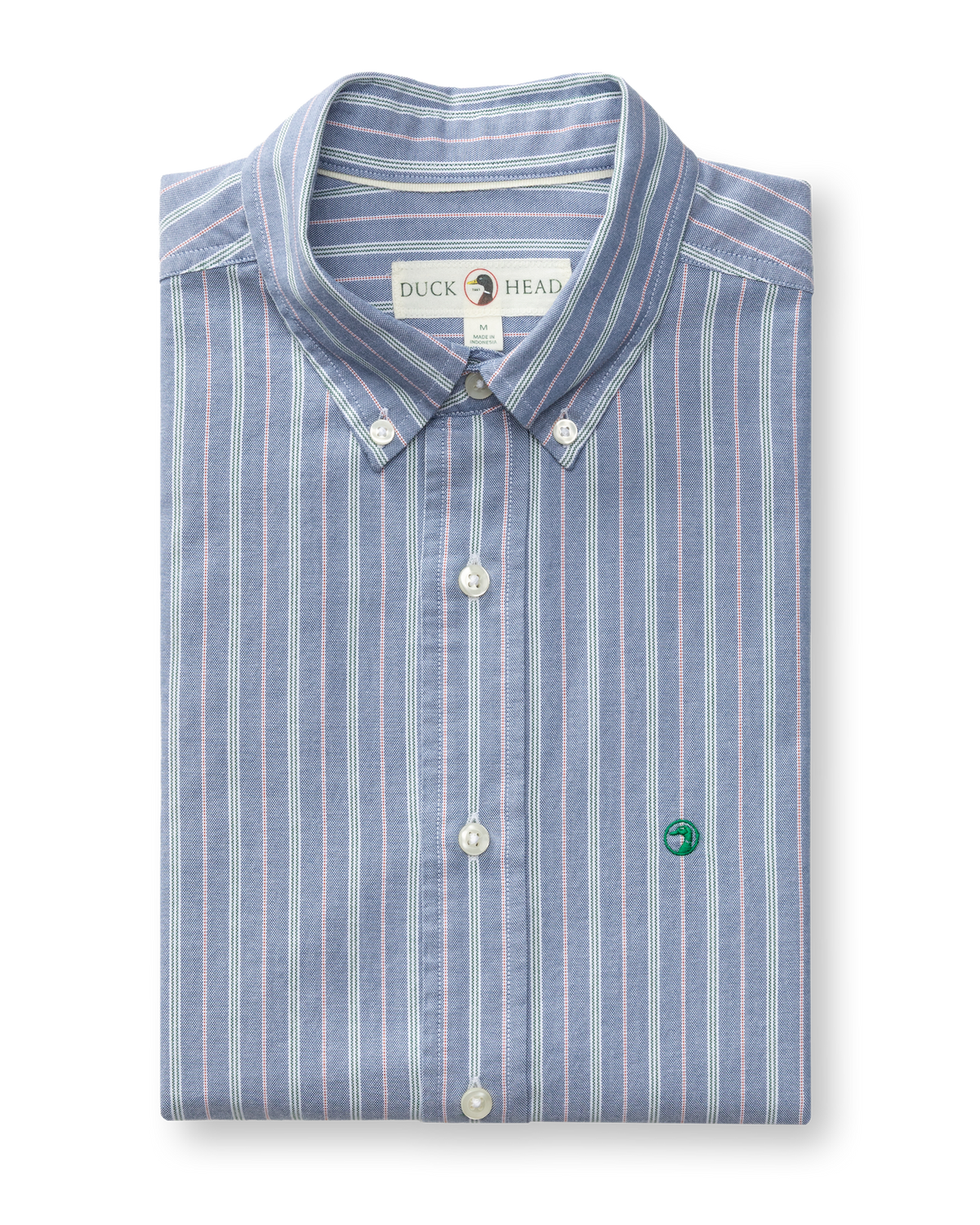 Cotton Oxford Sport Shirt - Garrison Stripe - Varsity Blue