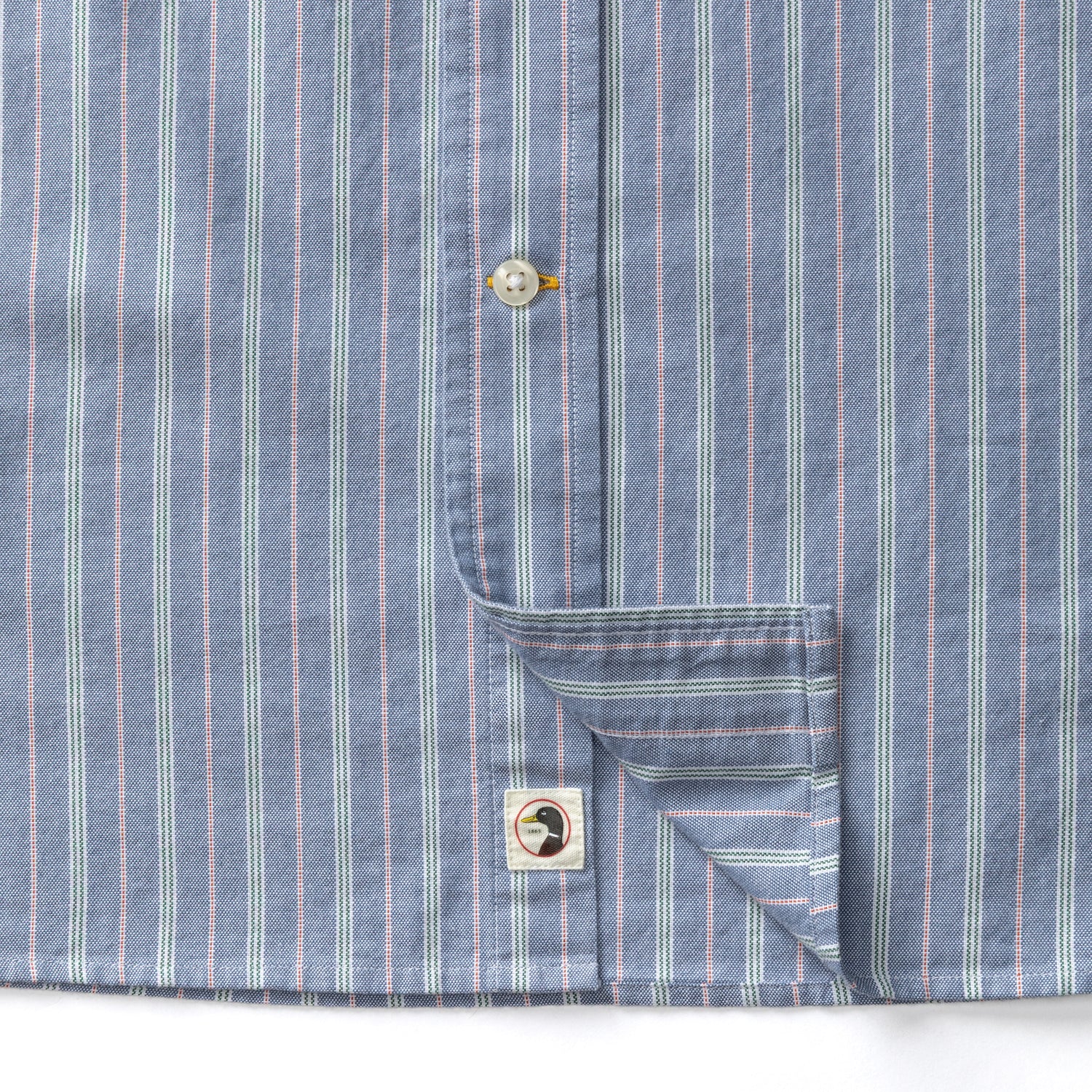 Cotton Oxford Sport Shirt - Garrison Stripe - Varsity Blue