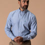 Cotton Oxford Sport Shirt - Garrison Stripe - Varsity Blue