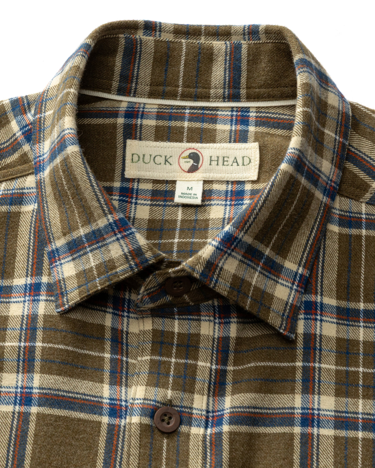 Cotton Flannel Sport Shirt - Iverson Plaid - Dark Olive