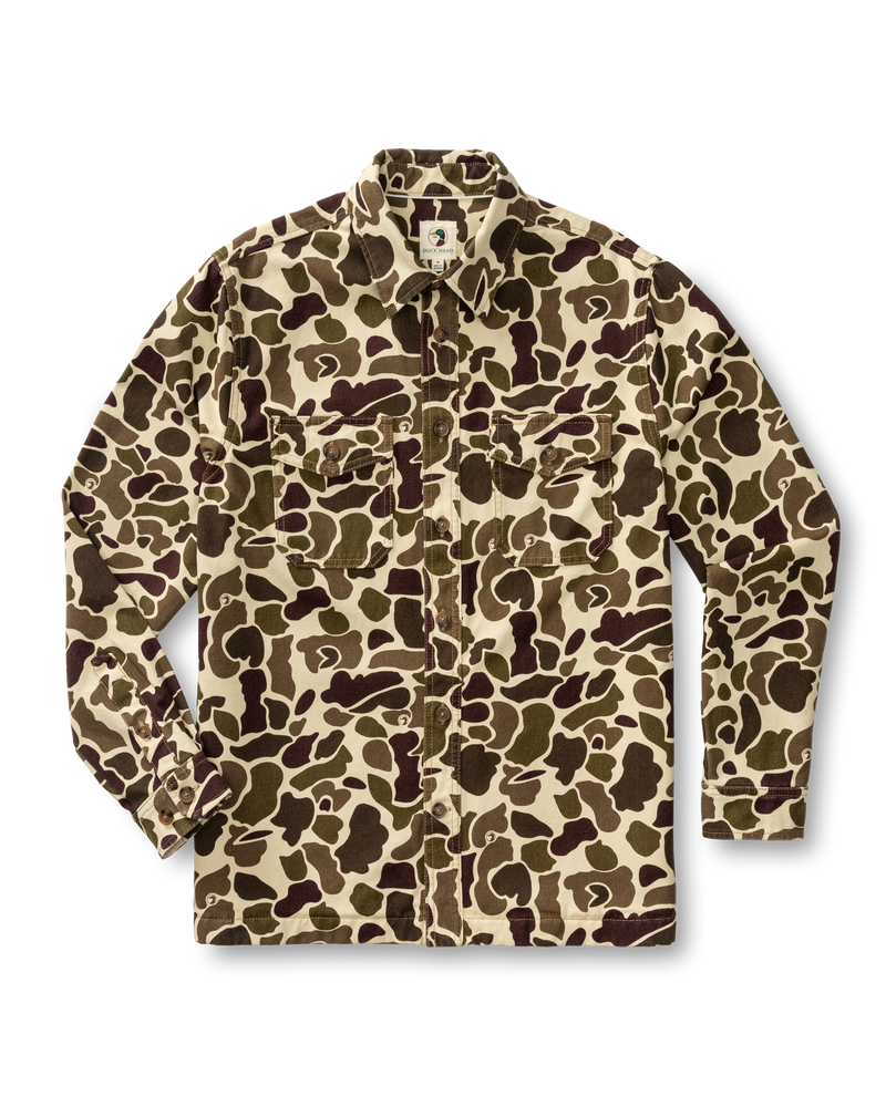 Vintage Camo Duck Canvas Jacket - Sandrift Khaki Camo