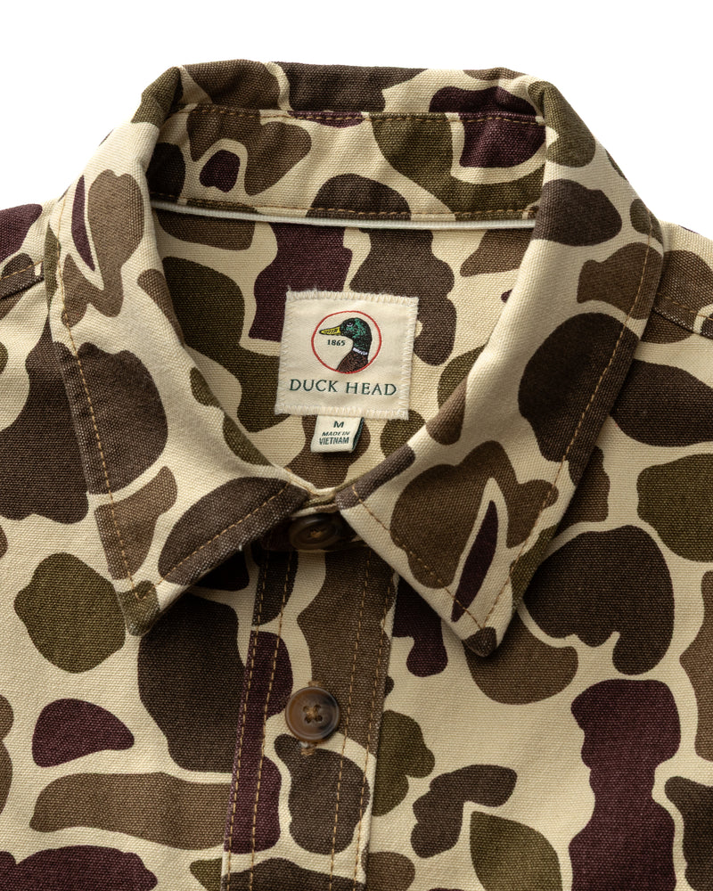 Vintage Camo Duck Canvas Jacket - Sandrift Khaki Camo