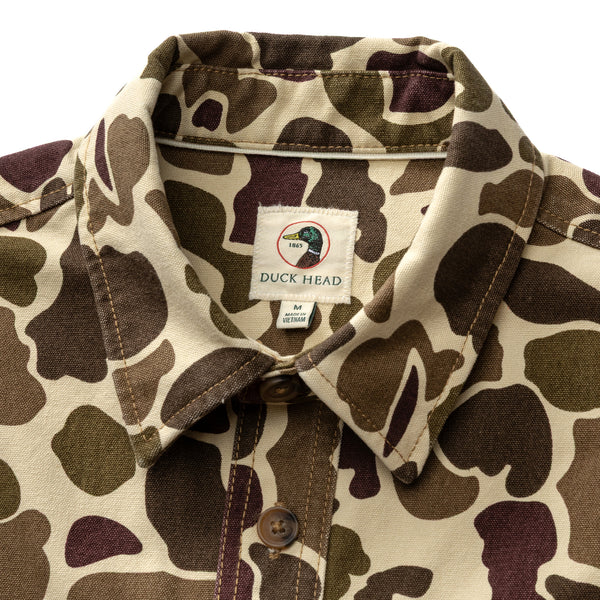 Vintage Camo Duck Canvas Jacket - Sandrift Khaki Camo