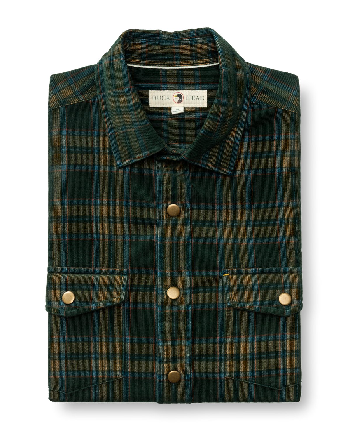 Corduroy Snap Shirt - Timberly Plaid - Pine Grove