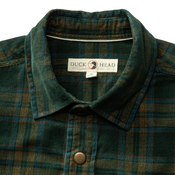 Corduroy Snap Shirt - Timberly Plaid - Pine Grove