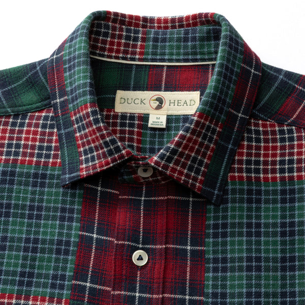 Cotton Flannel Sport Shirt - Pierre Patchwork - Multi