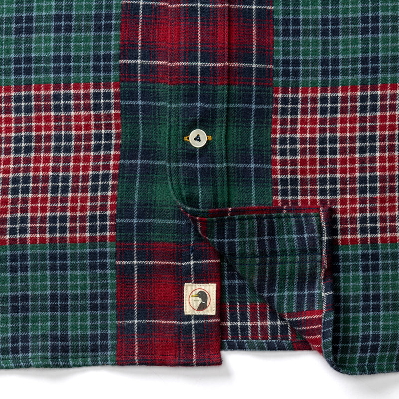 Cotton Flannel Sport Shirt - Pierre Patchwork - Multi