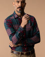 Cotton Flannel Sport Shirt - Pierre Patchwork - Multi