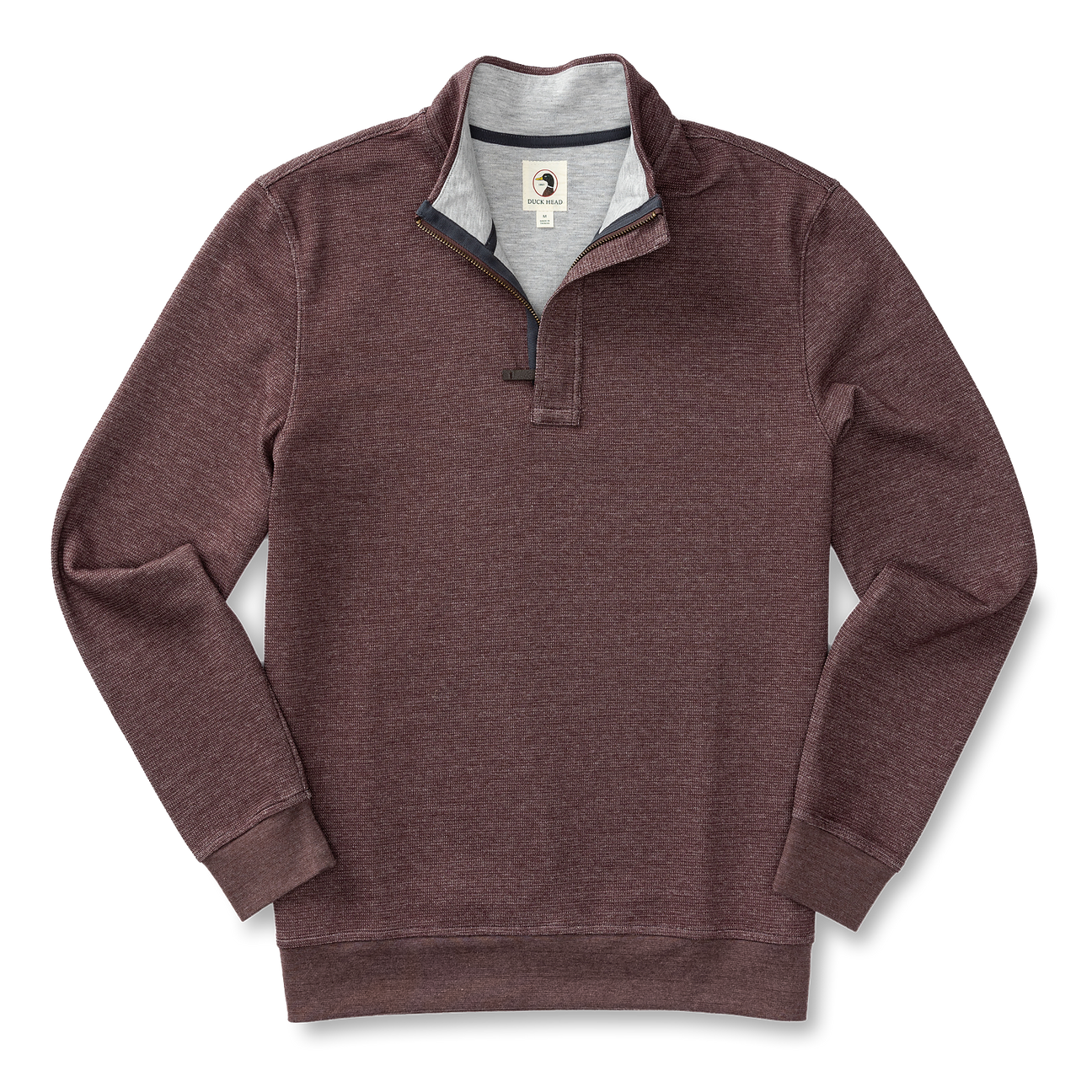 Bearing Pique Performance 1/4 Zip Pullover - Dark Cognac