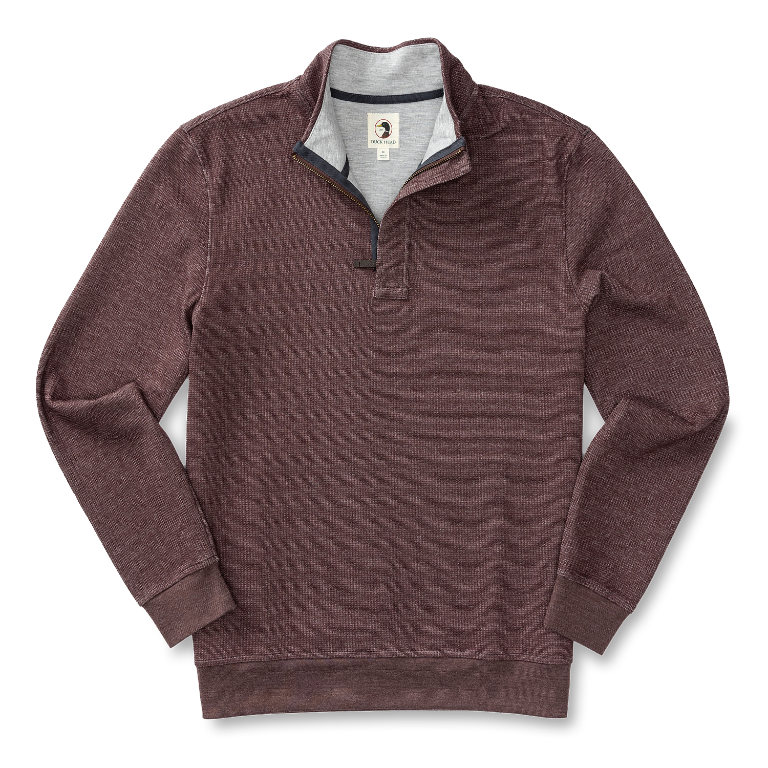 Bearing Pique Performance 1/4 Zip Pullover - Dark Cognac