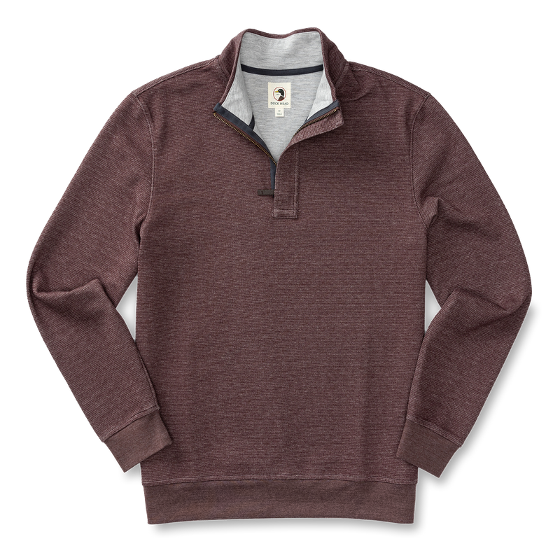 Bearing Pique Performance 1/4 Zip Pullover - Dark Cognac