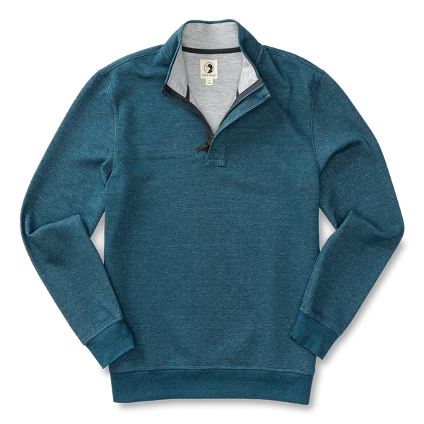 Bearing Pique Performance 1/4 Zip Pullover - Mirror Lake Blue