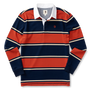 Legacy Stripe Rugby Shirt - Red Ochre