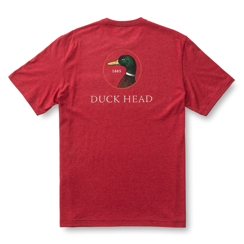 GIMMEDAT Men's On The Fly Short Sleeve T-Shirt - Outdoor Hunting Graphic Tee (Heather Red, Medium)