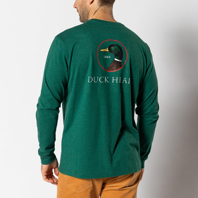 Logo Long Sleeve T-Shirt - Forest Green Heather