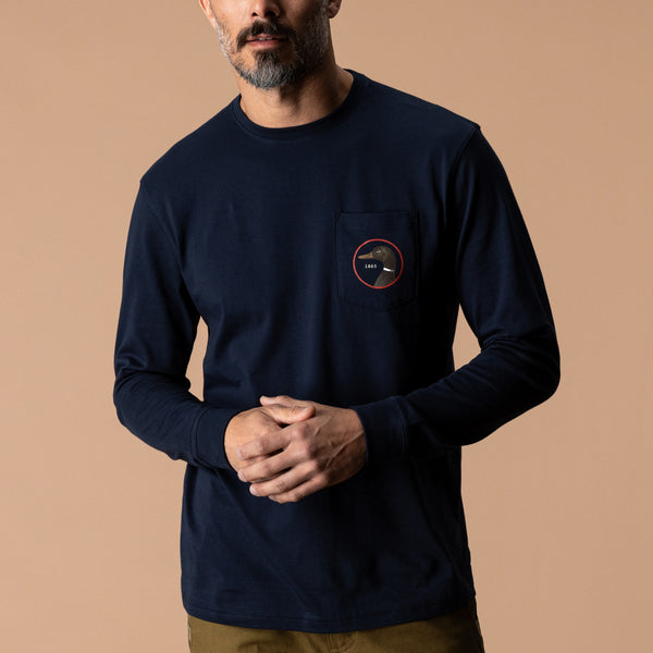 Logo Long Sleeve T-Shirt - Deep Navy