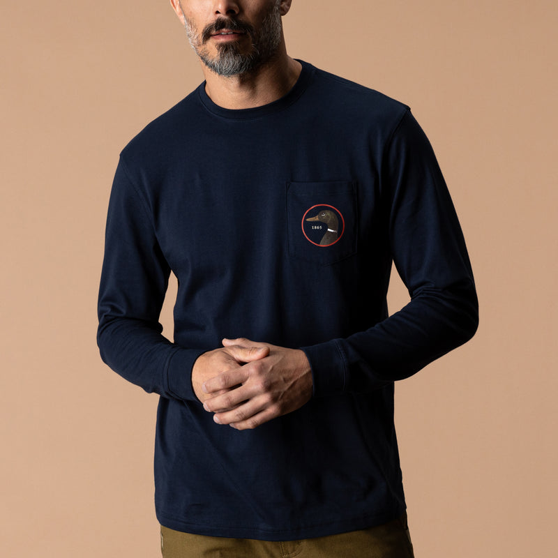 Logo Long Sleeve T-Shirt - Deep Navy