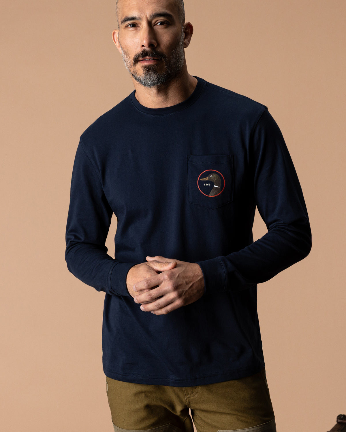 Logo Long Sleeve T-Shirt - Deep Navy