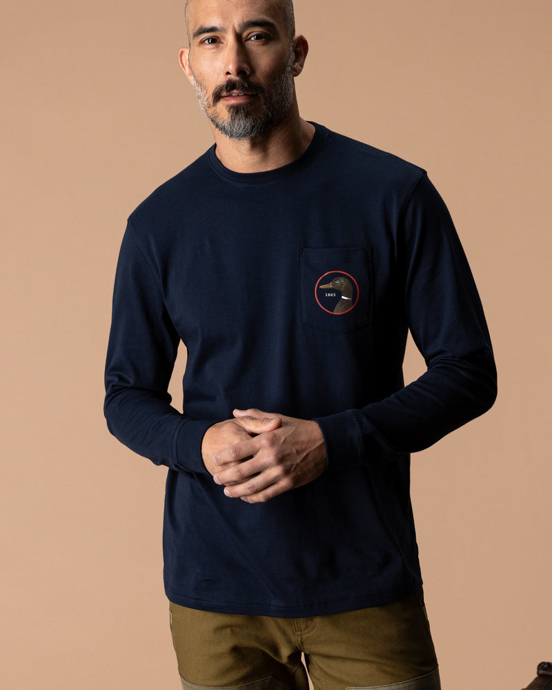 Logo Long Sleeve T-Shirt - Deep Navy