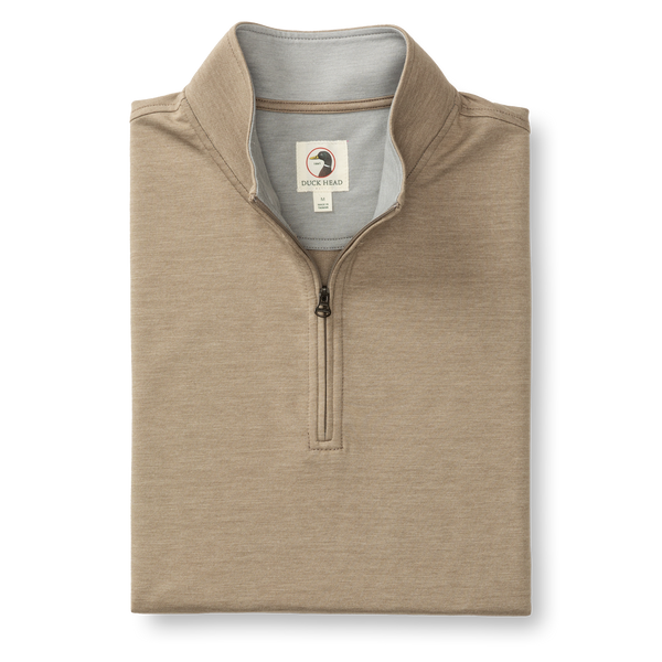 Dunmore Performance 1/4 Zip Pullover - Walnut Heather