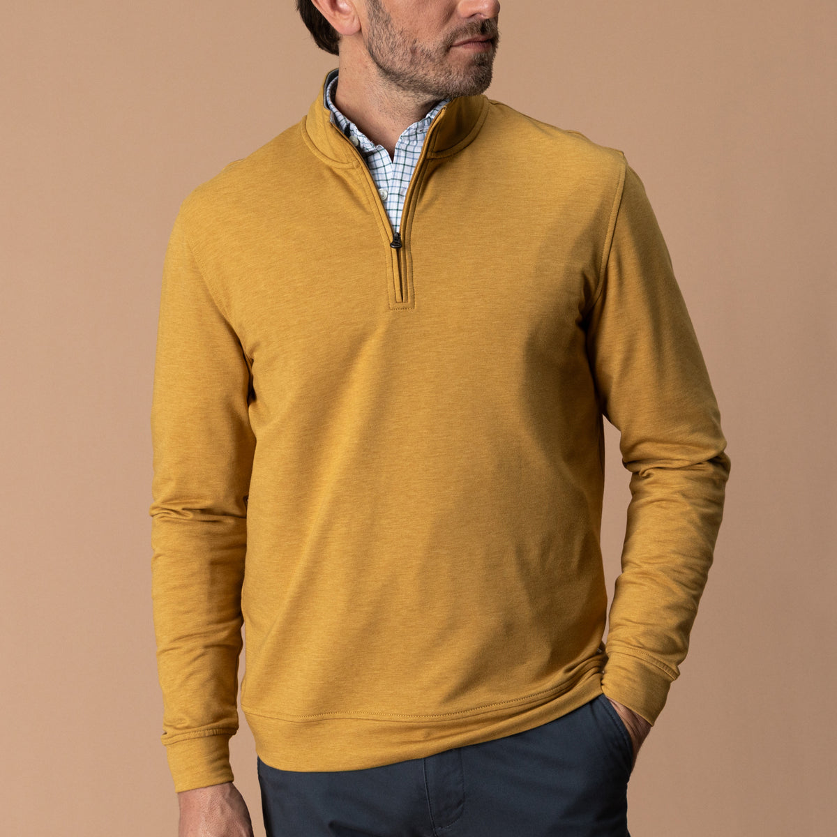 Dunmore Performance 1/4 Zip Pullover - Amberwood Heather