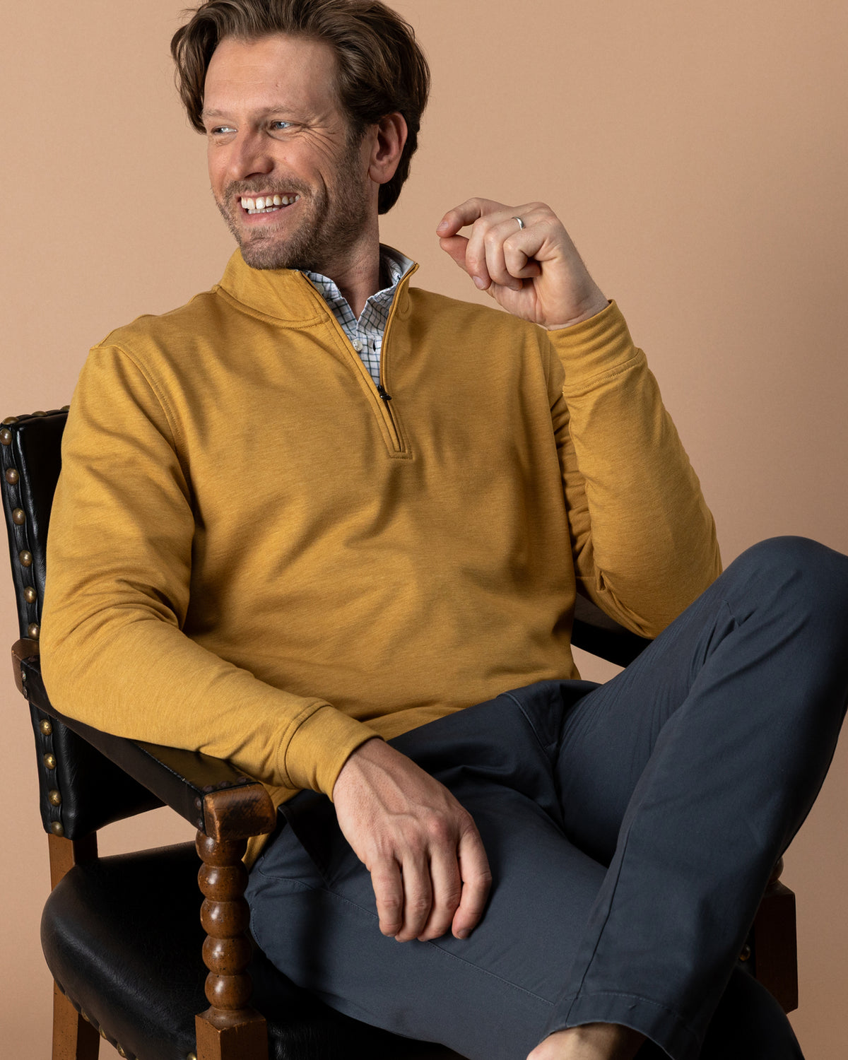 Dunmore Performance 1/4 Zip Pullover - Amberwood Heather
