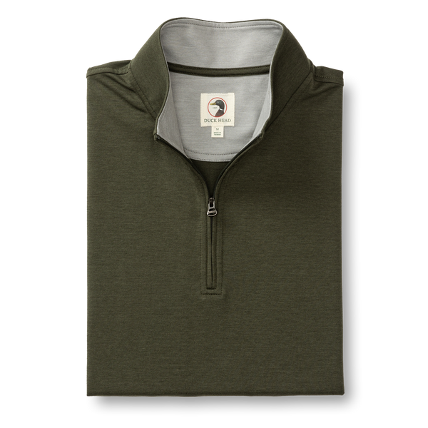 Dunmore Performance 1/4 Zip Pullover - Deep Olive