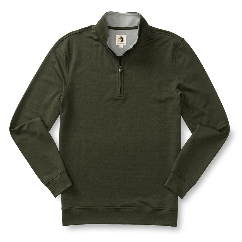 Dunmore Performance 1/4 Zip Pullover - Deep Olive