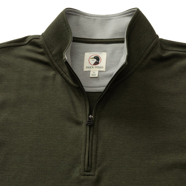 Dunmore Performance 1/4 Zip Pullover - Deep Olive
