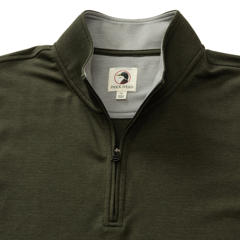 Dunmore Performance 1/4 Zip Pullover - Deep Olive