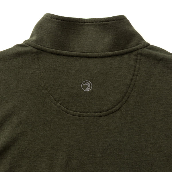 Dunmore Performance 1/4 Zip Pullover - Deep Olive
