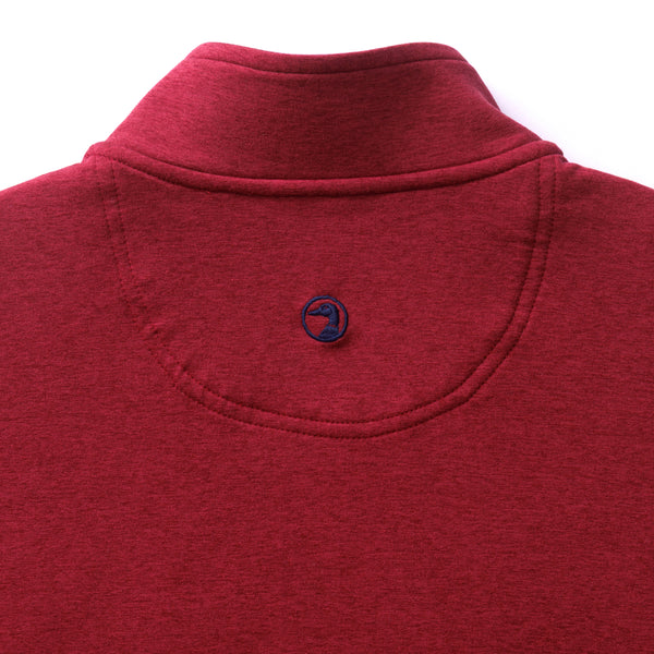 Long Drive Performance 1/4 Zip Pullover - Deep Red