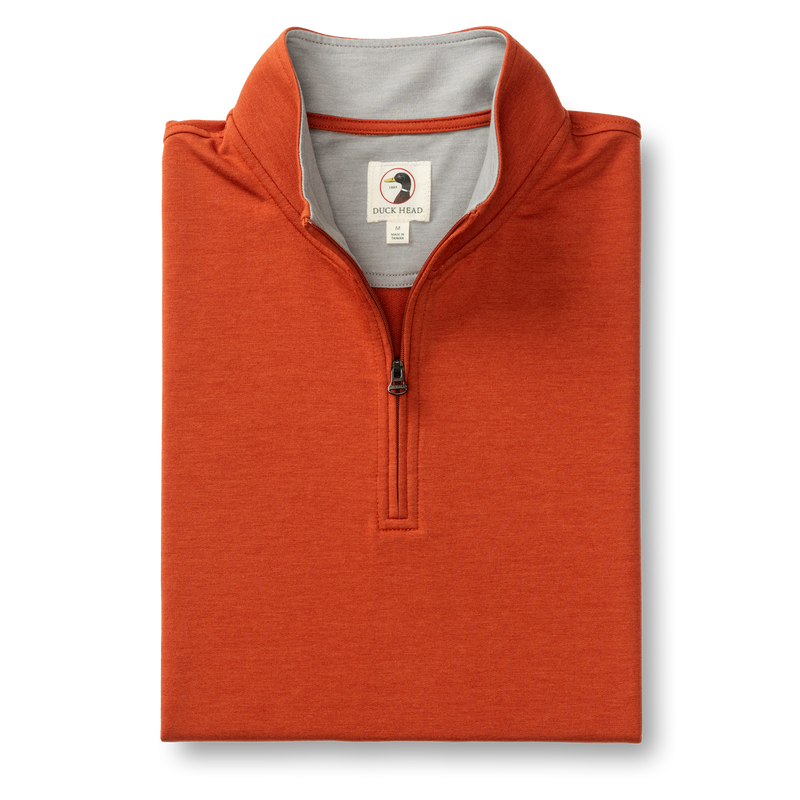 Dunmore Performance 1/4 Zip Pullover - Burnt Brick