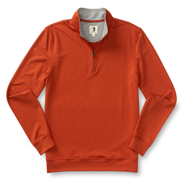 Dunmore Performance 1/4 Zip Pullover - Burnt Brick