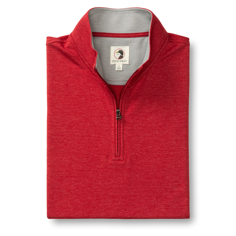 Dunmore Performance 1/4 Zip Pullover - Rio Red Heather