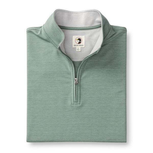 Dunmore Performance 1/4 Zip Pullover - Shadow Green Heather