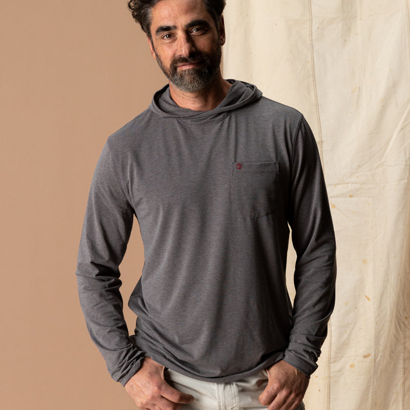 Windward Performance Hooded T-Shirt - Fossil Gray