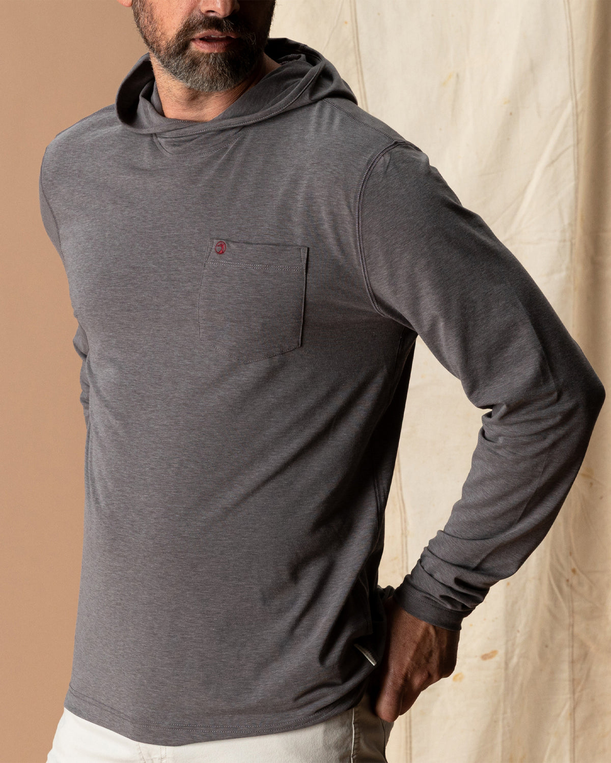 Windward Performance Hooded T-Shirt - Fossil Gray