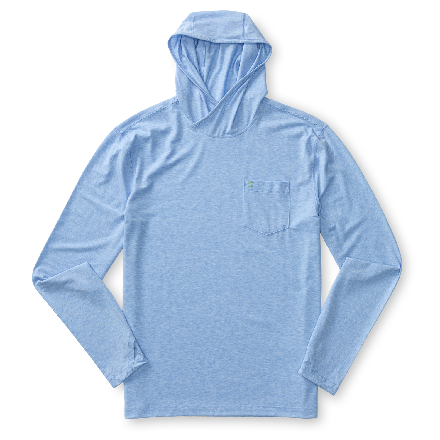 Windward Performance Hooded T-Shirt - Serenity Blue Heather