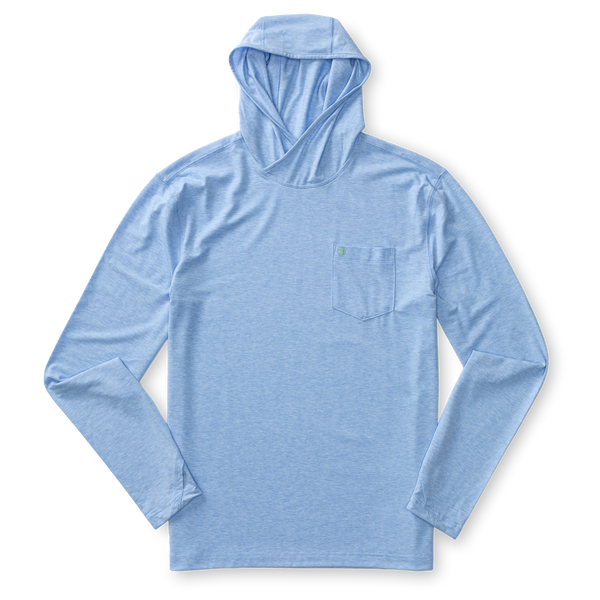 Windward Performance Hooded T-Shirt - Serenity Blue Heather