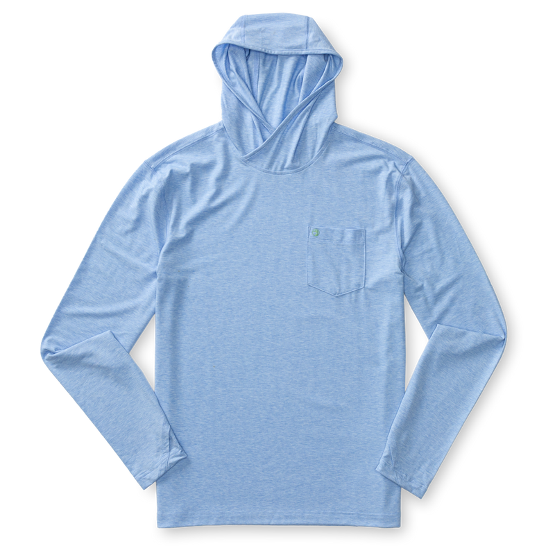Windward Performance Hooded T-Shirt - Serenity Blue Heather