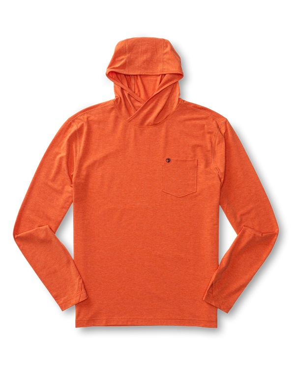 Windward Performance Hooded T-Shirt - Burnt Sienna Heather