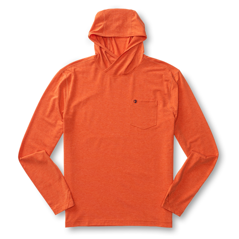 Windward Performance Hooded T-Shirt - Burnt Sienna Heather