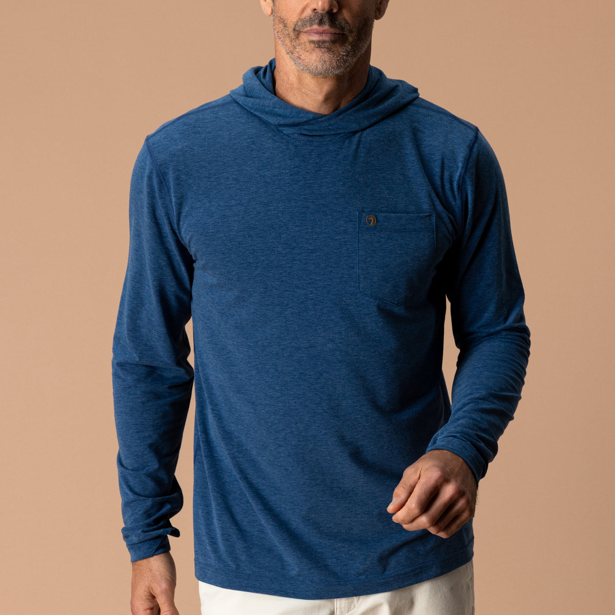 Windward Performance Hooded T-Shirt - Navy Peony Heather